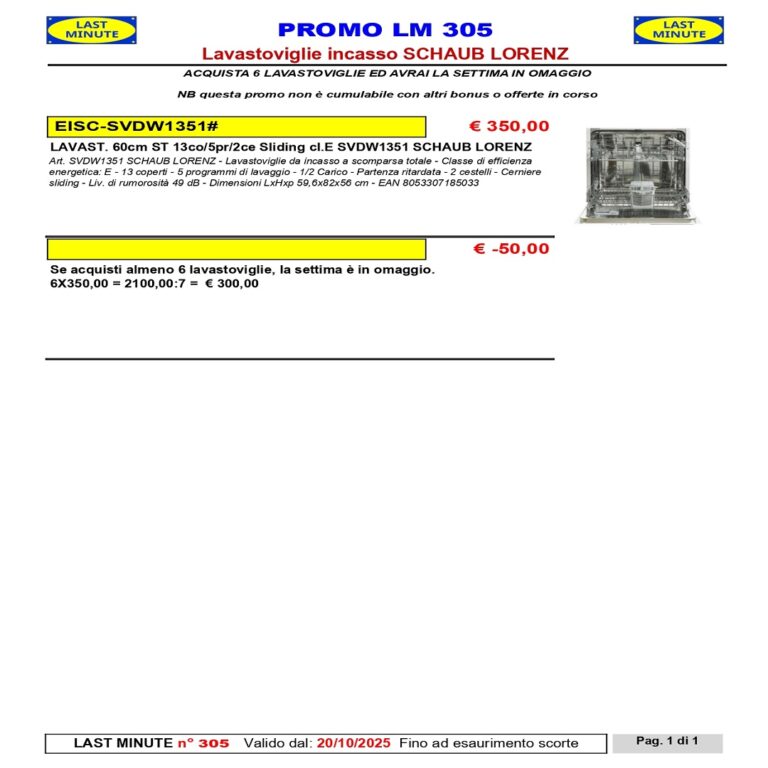 LM 305 LAVASTOVIGLIE (6+1 OMAGGIO) SCHAUB LORENZ_page-0001